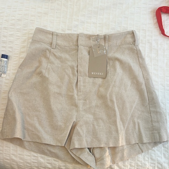 MESHKI XS LINEN SHORTS - Picture 3 of 3